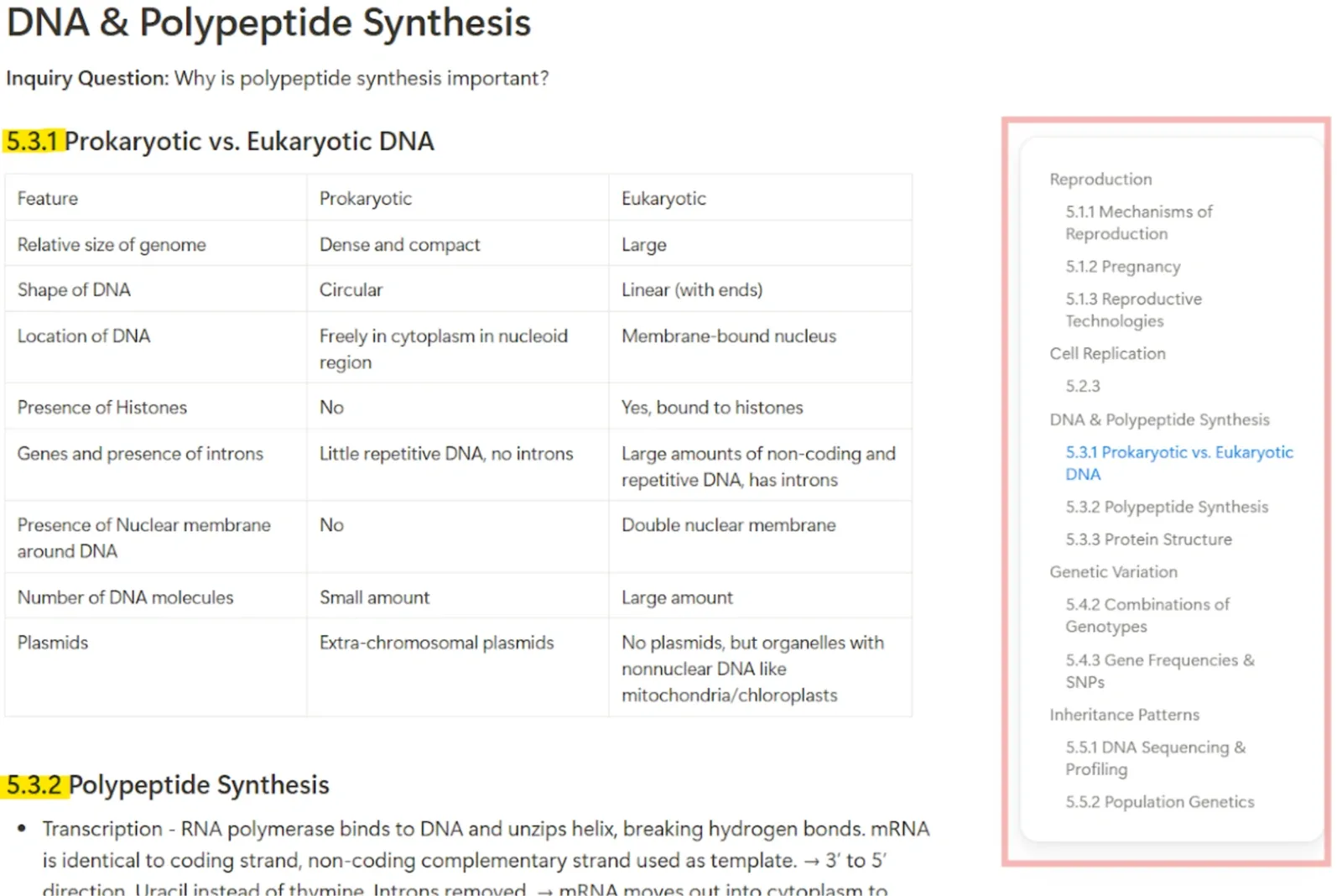 How to structure HSC Biology Module 5 notes - state ranker's guide